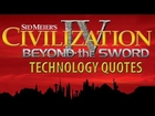 Civilization IV BTS - ALL Tech Quotes {Voiced by Leonard Nimoy}