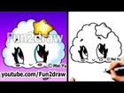 Kawaii Drawings - How to Draw a Cloud with a Star (Step by Step for Beginners)