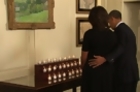Obamas Observe Moment of Silence on Newtown Anniversary